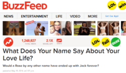 Interactive content example Buzzfeed