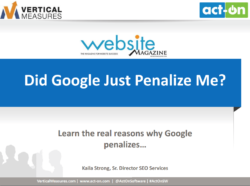 Google penalty webinar screenshot