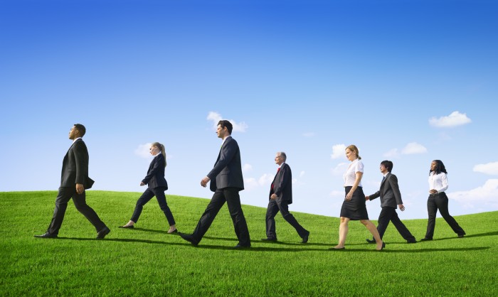 Business People Walking Outdoors the Way Forward