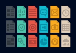 Document file types icons