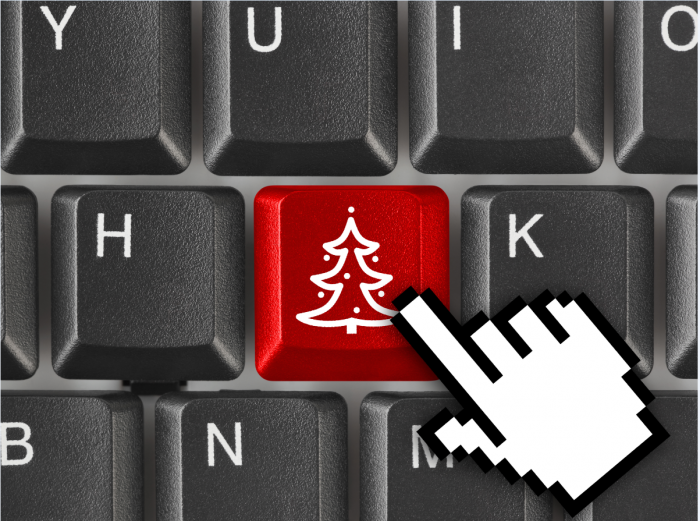 holiday keyboard symbolized email