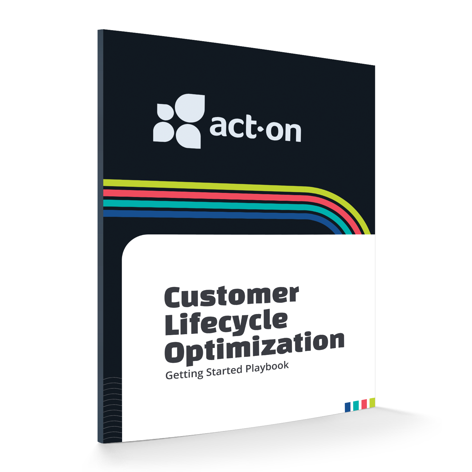 Ebook illustration with text that reads Act-On Customer Lifecycle Optimization, Getting Started Playbook