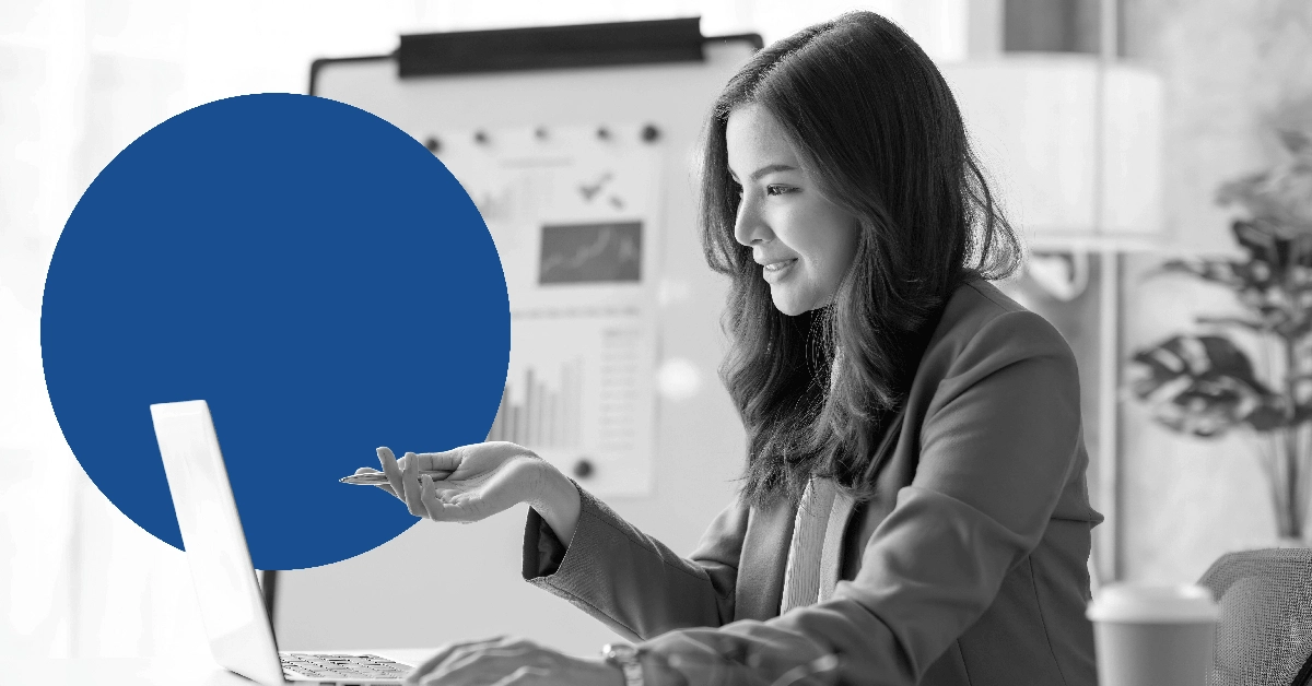 Woman drafting an RFP response.