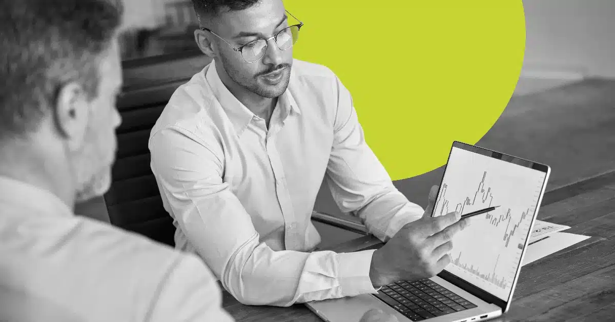 Financial advisor in a meeting with client.