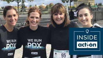 Photos of Act-On employees at Portland's 4k4Charity Fun Run