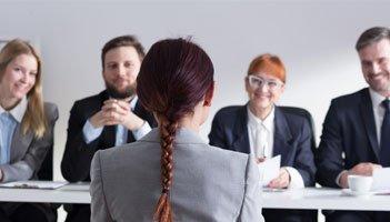 This is a stock photo of applicants waiting to be interviewed. Here are tips for your job hunting.