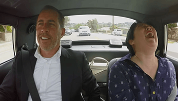 Comedian Jerry Seinfeld has created a hit with his Comedians in Cars Getting Coffee, as illustrated in this picture still of him and comedian Margaret Cho. Read the article to learn three tips to creating quality content we can learn from Jerry.