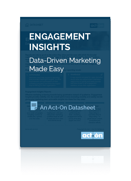 Act-On Datasheet - Engagement Insights