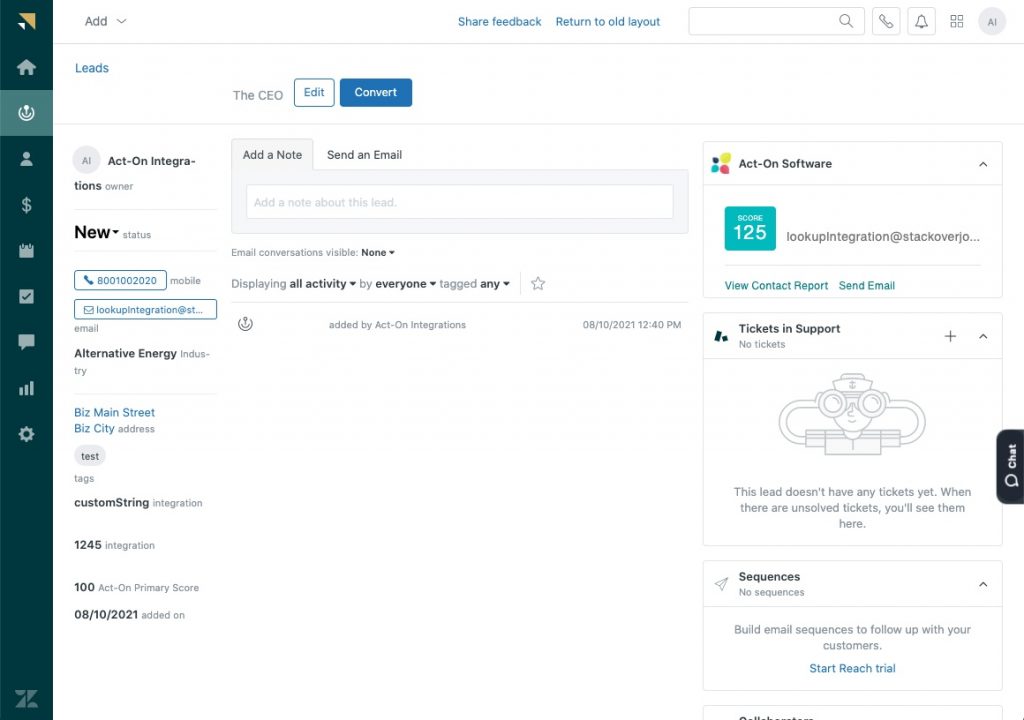 Zendesk Sell and Act-On image