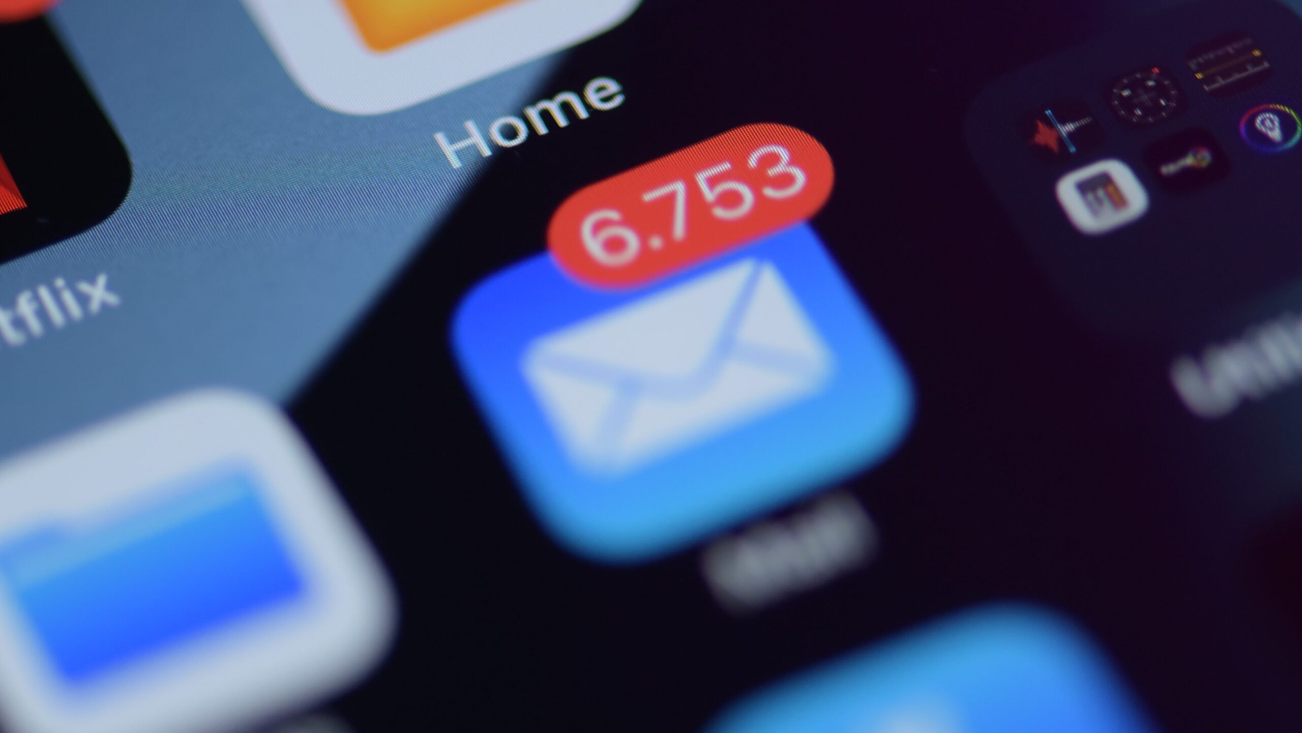 An email inbox on a smartphone appears full, which is likely to trigger a soft bounce.