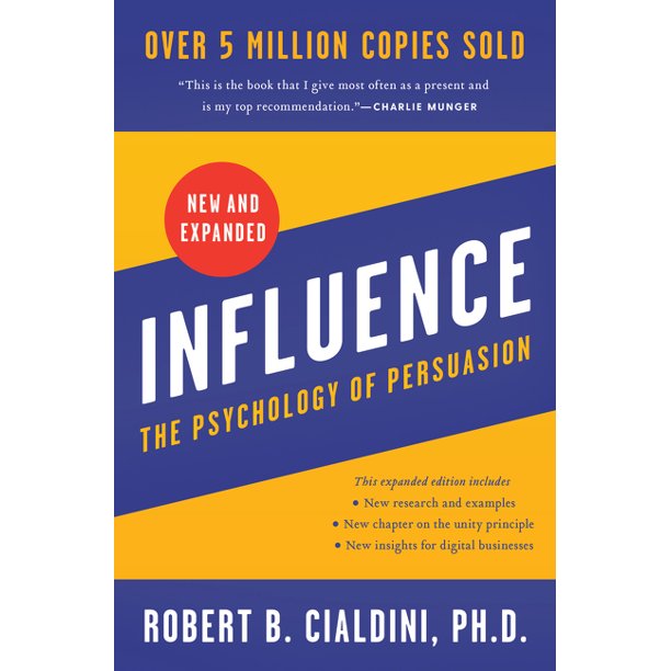 Cover image of Influence, the Psychology of Persuasion by Robert. B Cialdini, one of the best books on marketing.