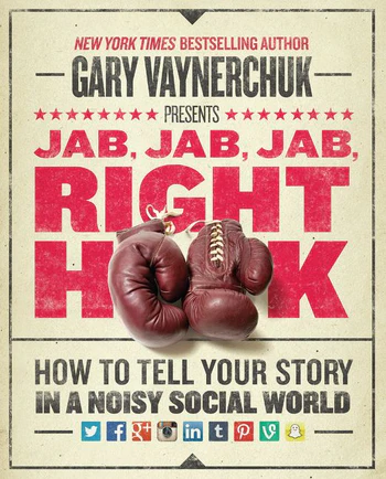 Cover image for one of the best books on digital marketing and social media, Jab Jab Jab Right Hook by Gary Vaynerchuk