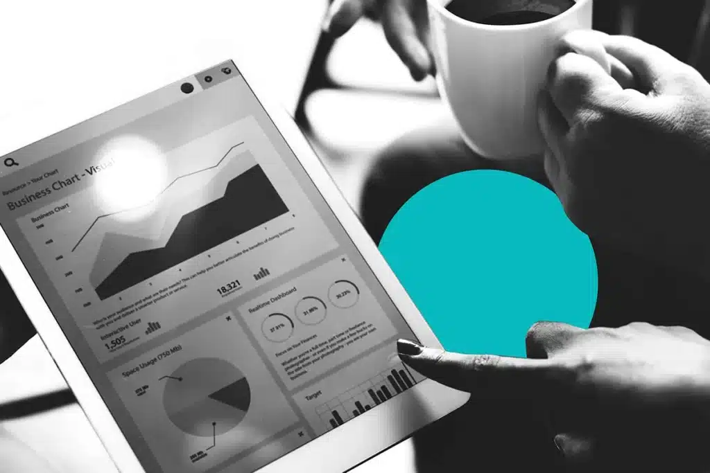 Calculating the A/B test confidence interval on a tablet.