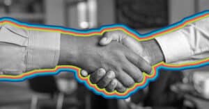 an image of a handshake to illustrate the idea of building brand loyalty